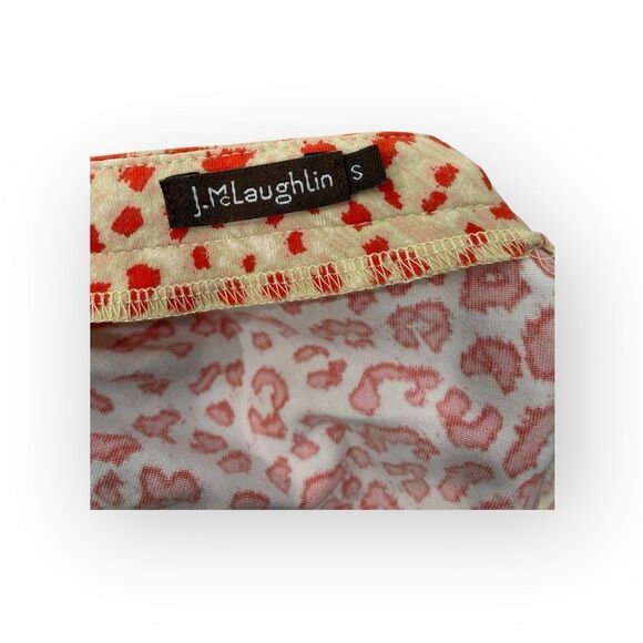 J. McLaughlin Orange Animal Print Catalina Cloth 3/4 Sleeve Emma Dress Small - Picture 6 of 6